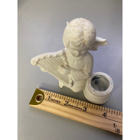 Vintage Ceramic Angel Candlestick Holders Set of 2 Musical Angels Made in Taiwan - Picture 8 of 8